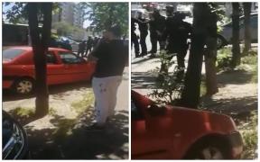 Bărbat înarmat cu un cuțit, imobilizat de ofițerii SRI Antitero într-un autobuz din București