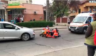 Scandal după un accident pe trecerea de pietoni, la Pitești. ”Ridică-te, doamnă, că n-ai nimic!” Nepotul femeii a fost încătușat