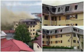 Incendiu la mansarda unui bloc din Popești-Leordeni, Ilfov