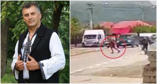 Momentul teribil în care cântăreţul Corin Dobrinescu este spulberat de o dubă, la Horezu.  Accidentul mortal a fost filmat  - VIDEO