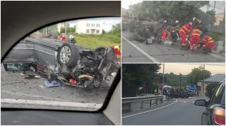 Un copil a murit după un teribil accident în Dolj. Mașina în care se afla s-a izbit de un cap de pod şi s-a răsturnat