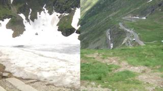 Transfăgărăşanul, redeschis de ieri circulaţiei, îţi taie respiraţia. Două anotimpuri, o singură şosea