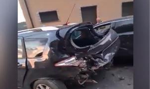 Cinci maşini distruse de un şofer teribilist, la Clisura Dunării