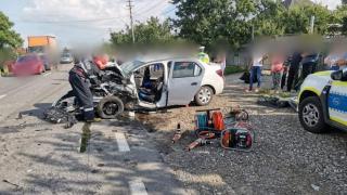 Carambol pe un drum din Suceava, provocat de un șofer de 78 de ani. Bărbatul a intrat, din senin, pe contrasens