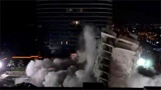 Clădirea din Miami, care s-a prăbușit, provocând moartea a cel puțin 24 de persoane, a fost demolată, înaintea sosirii furtunii Elsa