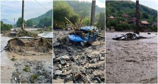 Imaginile dezastrului la Ocoliş, în Alba. A plouat în 10 ore cât pentru jumătate de an