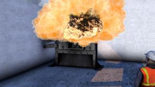 Unul din utilajele de la hala de reciclare din Popeşti-Leordeni, unde s-a produs explozia în care au fost rănite 11 persoane, fără autorizaţie. Garda de Mediu face verificări