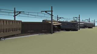 ANIMAȚIE GRAFICĂ: Cum s-au ciocnit cele două marfare la Fetești. Vagoanele de zeci de tone au ajuns unul peste altul