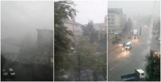 Ploile torențiale şi vijeliile au făcut ravagii şi în nordul ţării: "Am auzit un sunet puternic şi îmi zburau panourile prin faţă, pe la geam"