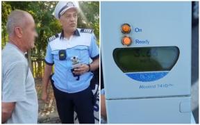 Șofer prins pe o stradă din Galați cu o alcoolemie record: 3,66 mg/l alcool pur în aerul expirat