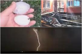 Furtunile au făcut din nou ravagii în nord-vestul țării. Acoperișurile caselor și mașinile au fost ciuruite de grindină