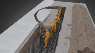 Animație grafică. Cum au fost îngropați de vii cei şase muncitori în Capitală. Firma primăriei lui Negoiță lucra fără contract şi autorizație