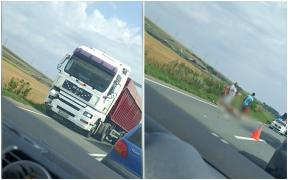Bărbat spulberat de TIR la scurt timp după ce a coborât din mașină, în apropiere de Bârlad. Victima avea 34 de ani
