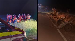 Filmul accidentului în care doi frați au murit pe loc, în Teleorman: "Cică avea 180 la oră. I-a făcut țăndări"