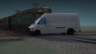 ANIMAŢIE GRAFICĂ. Microbuz, spulberat de tren în Cluj. O fetiţă de 12 ani şi mama ei, în stare gravă: şoferul a vrut să ocolească aglomeraţia şi a mers pe câmp