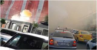 Imagini de groază pe Calea Rahovei, după ce un tramvai plin cu călători a luat foc: "Bubuia acolo cu noi!"