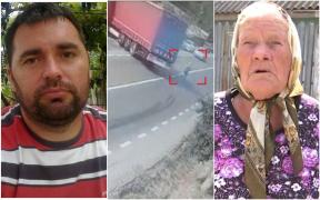 EXCLUSIV. Reacția șoferului de TIR după ce a aflat că bătrâna pe care a evitat-o în mod miraculos l-a scos pe el vinovat