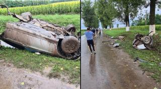 "Prima dată n-am crezut" Filmul accidentului devastator din Iași, unde un BMW s-a rupt în două. Patru tineri au scăpat cu viață ca prin minune