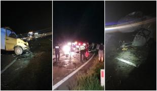 Două persoane au murit, iar alte trei au fost rănite după ce două dube s-au ciocnit frontal în Mureş