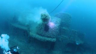 Epavele unor corăbii din lemn, găsite în apele Mării Negre