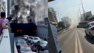 O maşină a luat foc în pasajul subteran din Craiova. Traficul a fost oprit