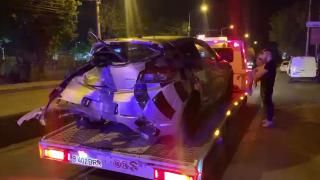 Conductă de gaz ruptă de un şofer neatent, pe o şosea din Capitală. Martorii dau vina pe carosabilul umed