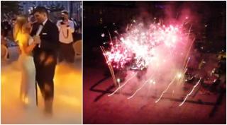 Foc de artificii spectaculos la nunta Simonei Halep cu Toni Iuruc. Explozie de lumină și culoare la miezul nopții, pe cerul din Mamaia