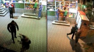 Bărbat luat de gât de un polițist de la Locală, trântit la pământ și lovit cu pumnii, în Baia Mare: "Tu mă ameninți pe mine, mă?"