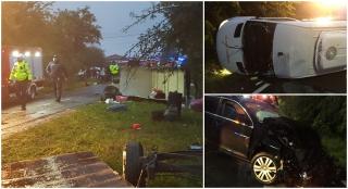 Microbuz plin cu pasageri, accident grav în Arad. A fost activat Planul Roșu de intervenție