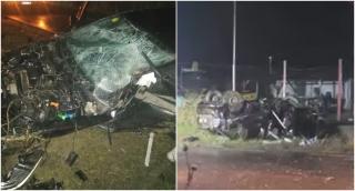 Accident cumplit în Cernica: Două persoane au murit şi o a treia este în stare gravă, după ce maşina a intrat cu viteză într-un stâlp şi s-a răsturnat