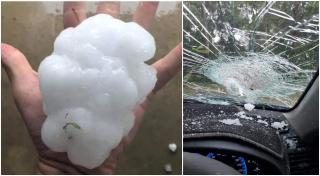 Grindină istorică, de jumătate de kilogram, în Australia. Bucățile mari de gheață au făcut ravagii pe coasta de Est