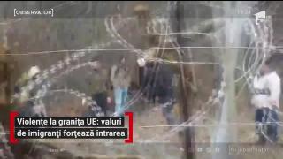 VIDEO. Un convoi cu sute de migranți încearcă să intre cu forţa în UE. Lituania și Polonia au mobilizat armata la frontiera cu Belarus