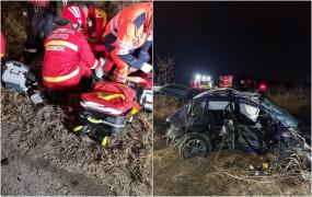 Doi bătrâni de 79 şi 72 de ani şi-au pierdut viaţa într-un cumplit accident în Dâmboviţa. Alte cinci persoane, între care patru copii, sunt rănite
