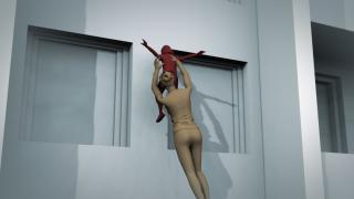 ANIMAŢIE GRAFICĂ. Cum a fost salvată fetiţa din Tecuci care a sărit pe geam, după ce învăţătoarea a încuiat-o în clasă din greşeală: ''Am simţit că pică ceva de sus''