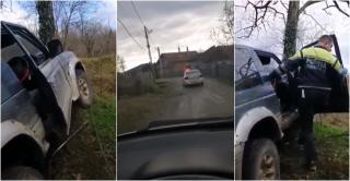 Urmărire ca-n filme în Maramureş. Un şofer de 24 de ani a fost oprit de poliţişti cu focuri de armă