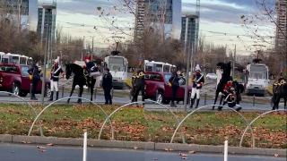 Un jandarm din Bucureşti a oferit imaginile anului la parada de 1 Decembrie: cum a reuşit să cadă de pe cal