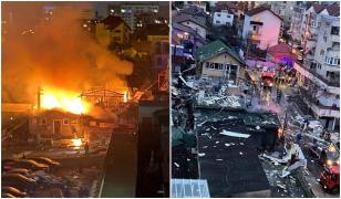Bilanţul exploziei dintr-o pensiune din Cluj: un mort, şase răniţi, clădiri afectate, persoane evacuate