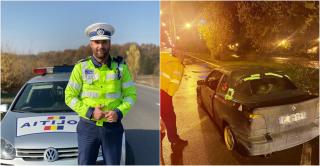 Un poliţist din Mamaia, aflat în timpul liber, a oprit în trafic un şofer care conducea beat o maşină fără cauciucuri