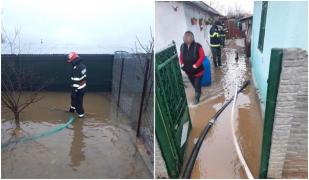 Inundații în Vâlcea, Mehedinți și Prahova, în urma ploilor abundente. Pompierii militari au intervenit în mai multe gospodării