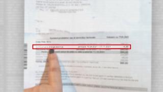 Factura primită de un oltean. În locul compensărilor la energie, milioane de români primesc notificări de majorare a preţurilor