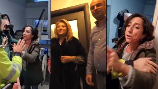 Filmul scandalului dintre Diana Şoşoacă şi jurnalista Lucia Goracci. Senatoarea i-a deschis uşa zâmbitoare, apoi s-a ajuns la muşcături şi acuzaţii de furt