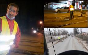 "Astup găuri. Nu interesează pe nimeni. Ei ştiu numai bani să ia". Miki, un om al străzii din Galaţi, erou pentru şoferi