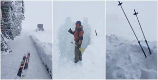 Zăpadă de peste 1 metru și jumătate la Bâlea Lac. Ninge de ore bune pe Transfăgărășan, unde riscul de avalanșă e de gradul 3