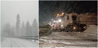 La munte e iarnă în toată regula. 13 județe sunt sub cod galben de ninsori, până luni dimineaţa
