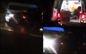 Accident grav în Maramureş, după ce un autoturism a fost lovit de un microbuz: Două persoane au ajuns la spital