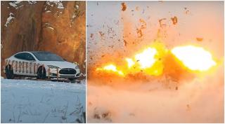 Și-a aruncat în aer Tesla, după ce a aflat cât îl costă înlocuirea bateriei. A folosit 20 de kilograme de dinamită, iar momentul a fost filmat
