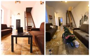 Cum arăta vila închiriată de Revelion, înainte să fie devastată cu macete și săbii. Imagini înainte și după petrecerea-monstru de Anul Nou