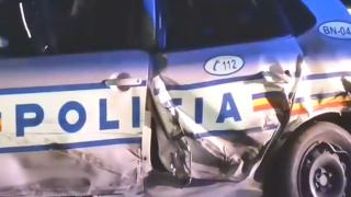 Culmea şofatului: A intrat cu viteză în plin în maşina poliţiei care îl înregistrase cu radarul conducând cu 186 de km/h