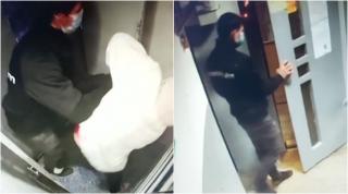 Tâlhărie în mijlocul zilei, într-un bloc din Bucureşti. Momentul în care o bătrână e jefuită în lift