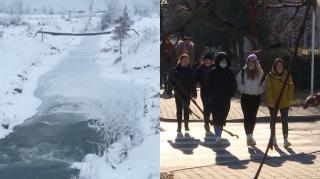 România, împărţită între două anotimpuri: Iarnă în nord, temperaturi de primăvară în sud